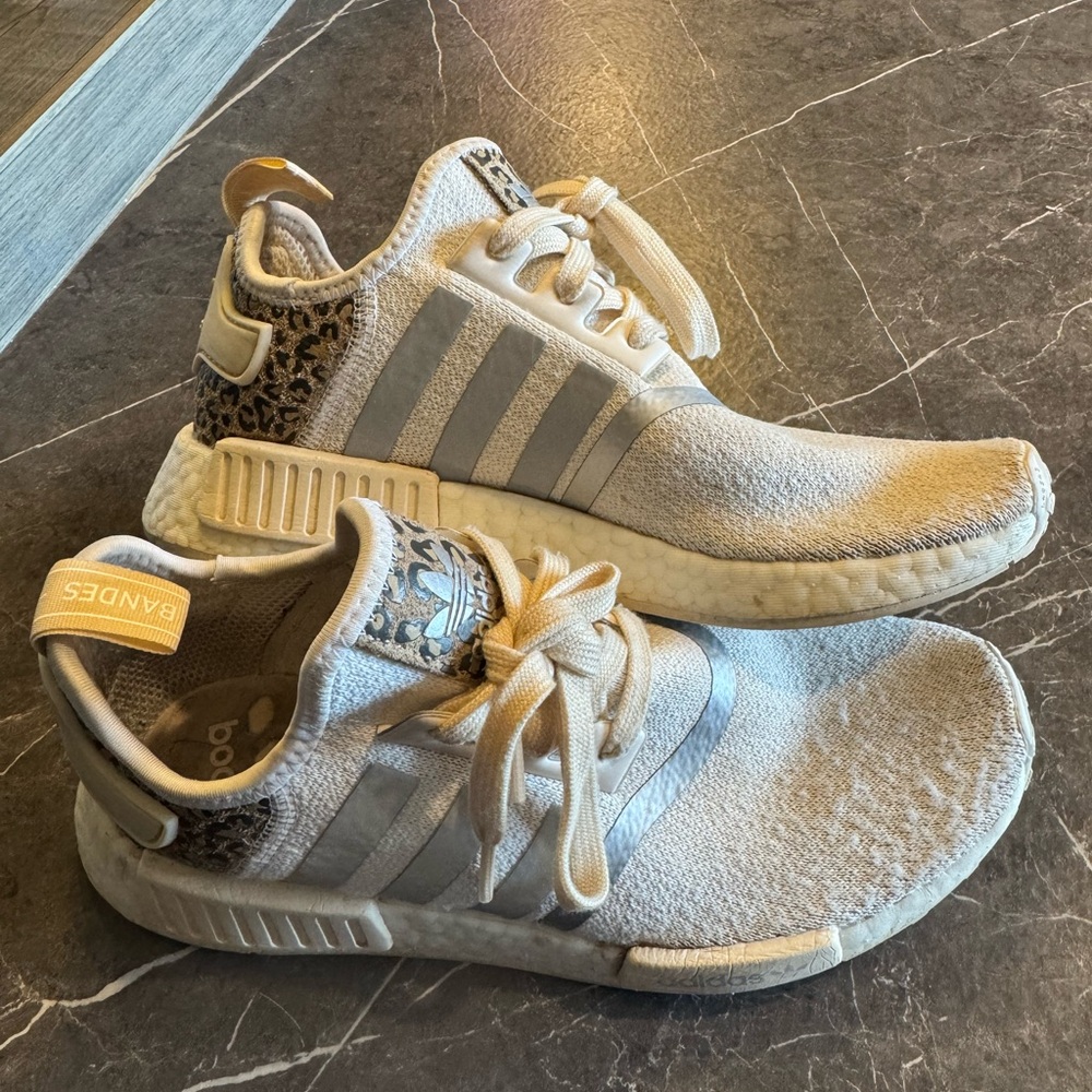 Adidas NMD Cream and Gray Sneakers